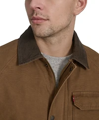 Levi's Men's Cotton Canvas with Corduroy Collar Barn Jacket