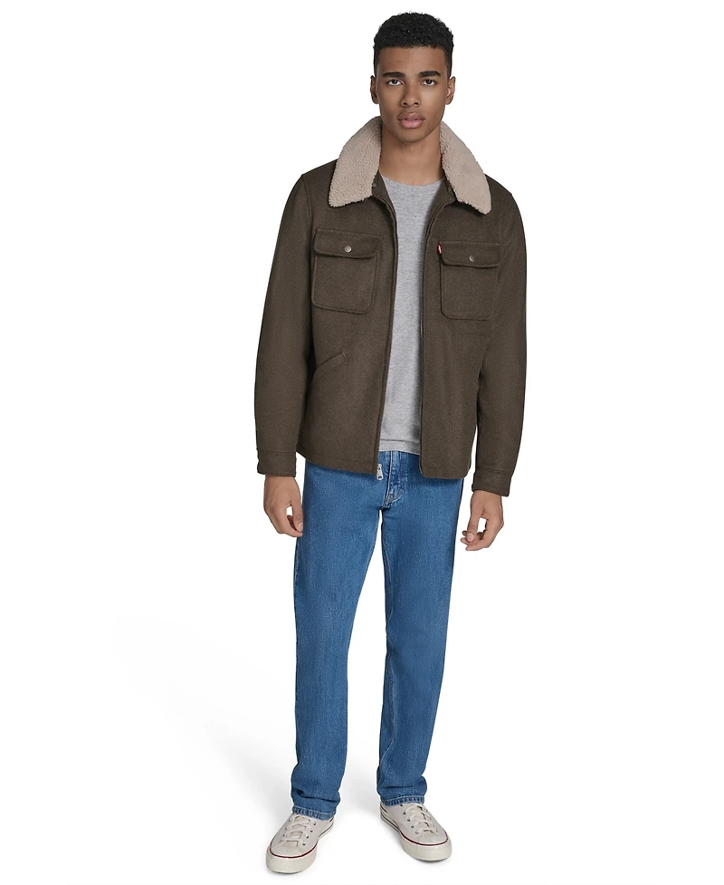 Levi's Men's Wool Blend Depot Sherpa Collar Jacket