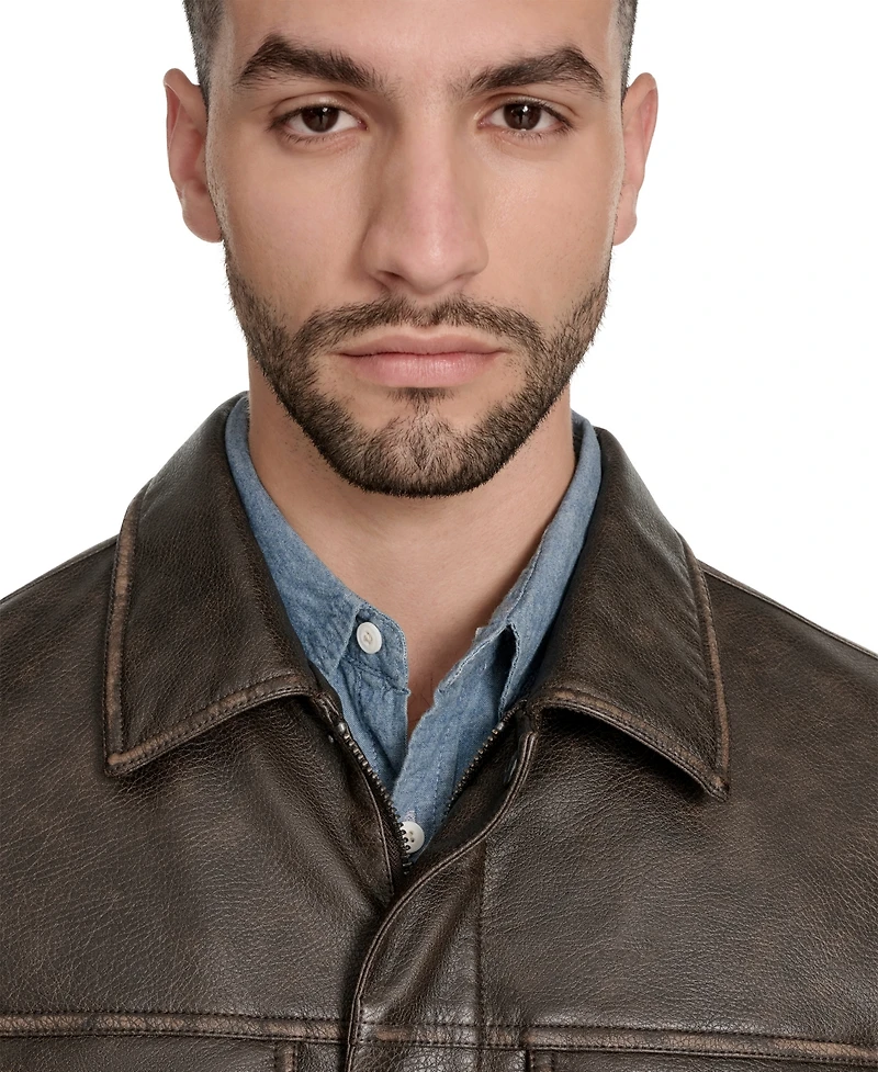 Levi's Men's Faux Leather Trucker Jacket