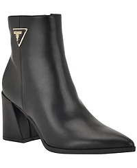 Guess Womens Lusera Flared Block Heel Dress Booties