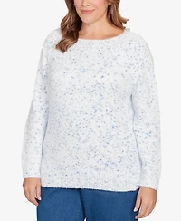 Ruby Rd. Plus Speckled Chenille Eyelash Sweater