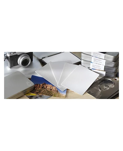 Hahnemuhle Photo Rag Metallic Inkjet Photo Cards, Natural White, High-Gloss Metallic Finish, 340gsm, 4x5.9", 30 Sheets