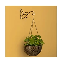 Gardenised Decorative Metal Wall Mounted Hook for Hanging Plants, Bracket Hanger Flower Pot Holder, 2 Pack