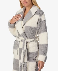 Sanctuary Women's Ultra-Cozy Belted Check Wrap Short Robe