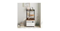 Multi-Functional Cat Litter Box Enclosure with Cat Tree Tower and Storage