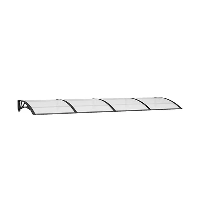 Door Canopy Black Polycarbonate, Abs, Aluminum Large Door Canopy