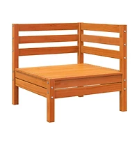 Garden Sofa Wax Brown Solid pine wood Medium Modular