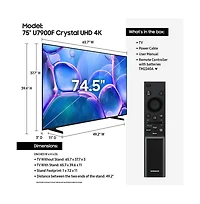 75" Class U7900 Series Crystal Uhd Led Smart Tv Hdr 4K - UN75U7900FFXZA
