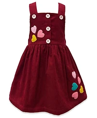 Blueberi Boulevard Girls 2T-6X 2-Piece Button Floral Corduroy Top and Jumper Set