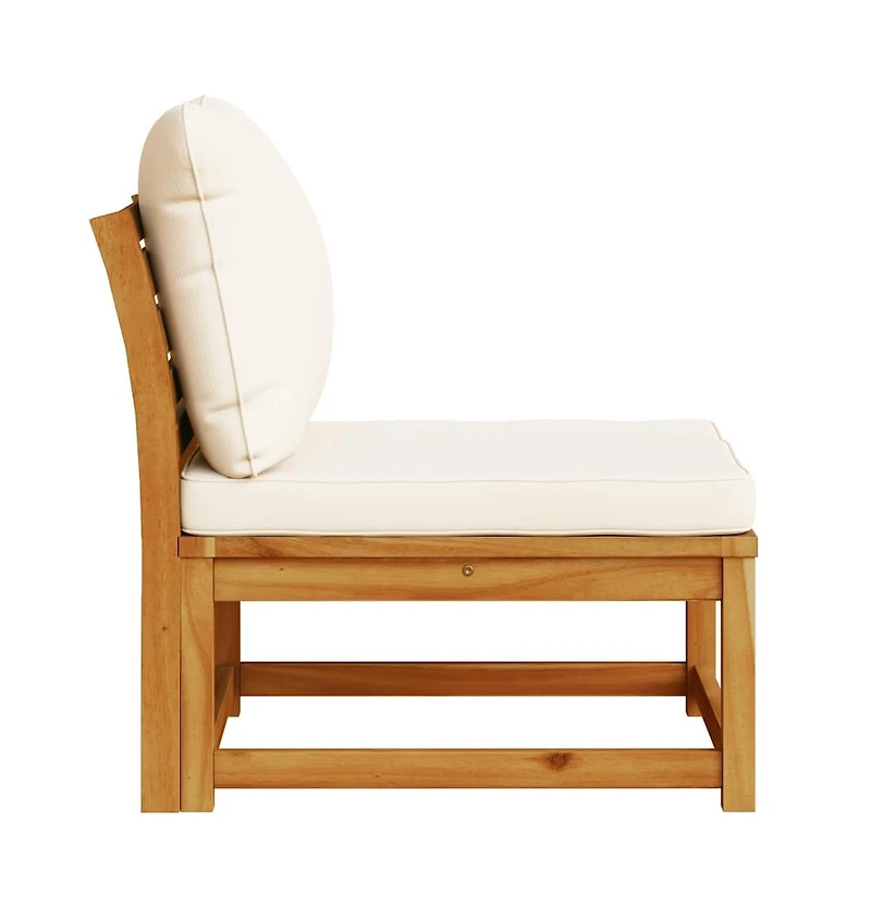 Garden Sofa Acacia wood color, Cream white
