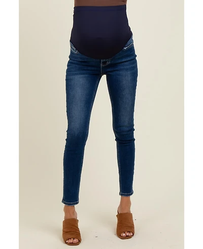 Pinkblush Maternity Navy Vintage Wash Skinny Jeans