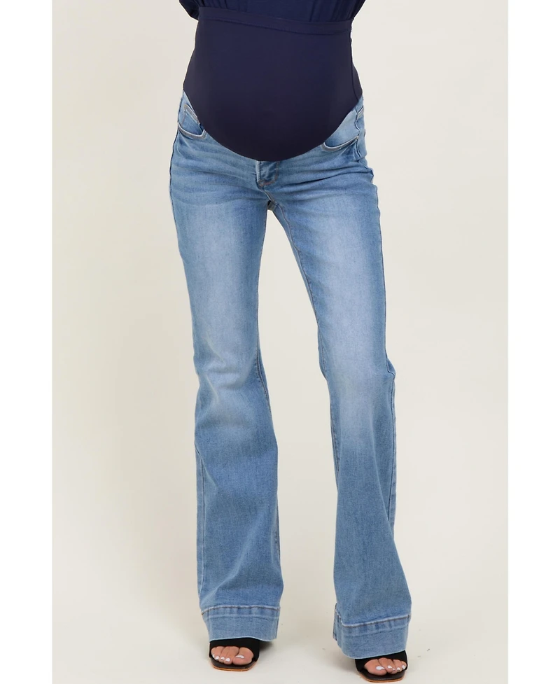 Pinkblush Maternity Medium High Rise Flare Jeans