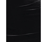 Xscape Women's Boat Neck Velvet Ballgown Dress