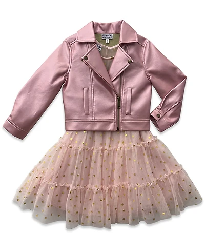 Blueberi Boulevard Girls 2T-6X Sleeveless Jacket Dress