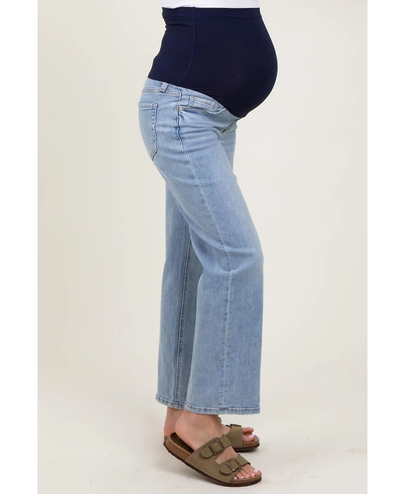 Pinkblush Maternity Blue Straight Leg Ankle Jeans