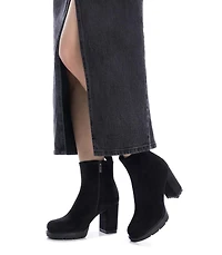 Xti Women's Suede Heeled Dress Booties By
