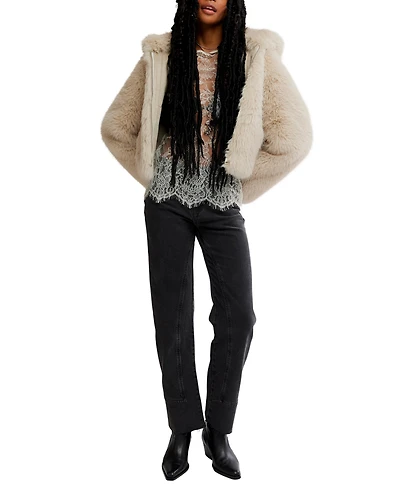 Free People Louder Please Fur Jacket