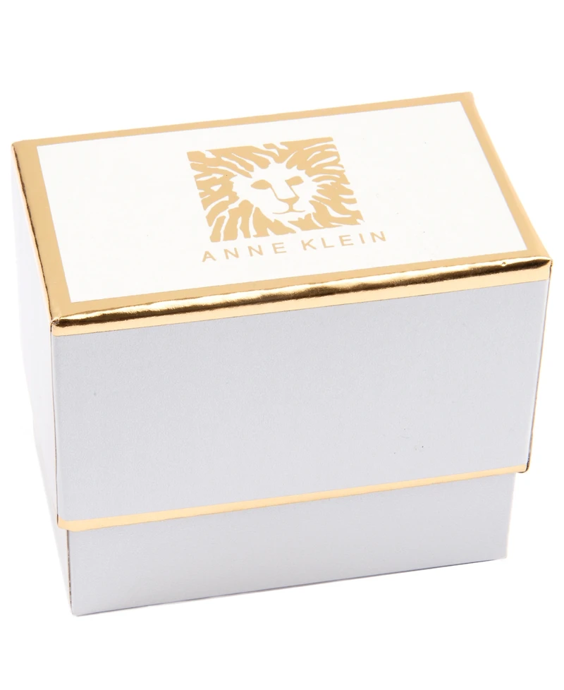 Anne Klein Glass Stones Gold-Tone Wavy Cuff Bracelet