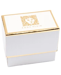 Anne Klein Glass Stones Gold-Tone Wavy Cuff Bracelet