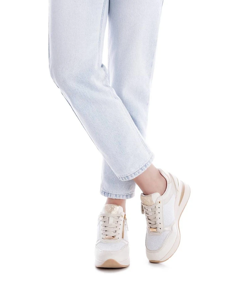 Xti Women's Side Zipper Wedge Sneakers By