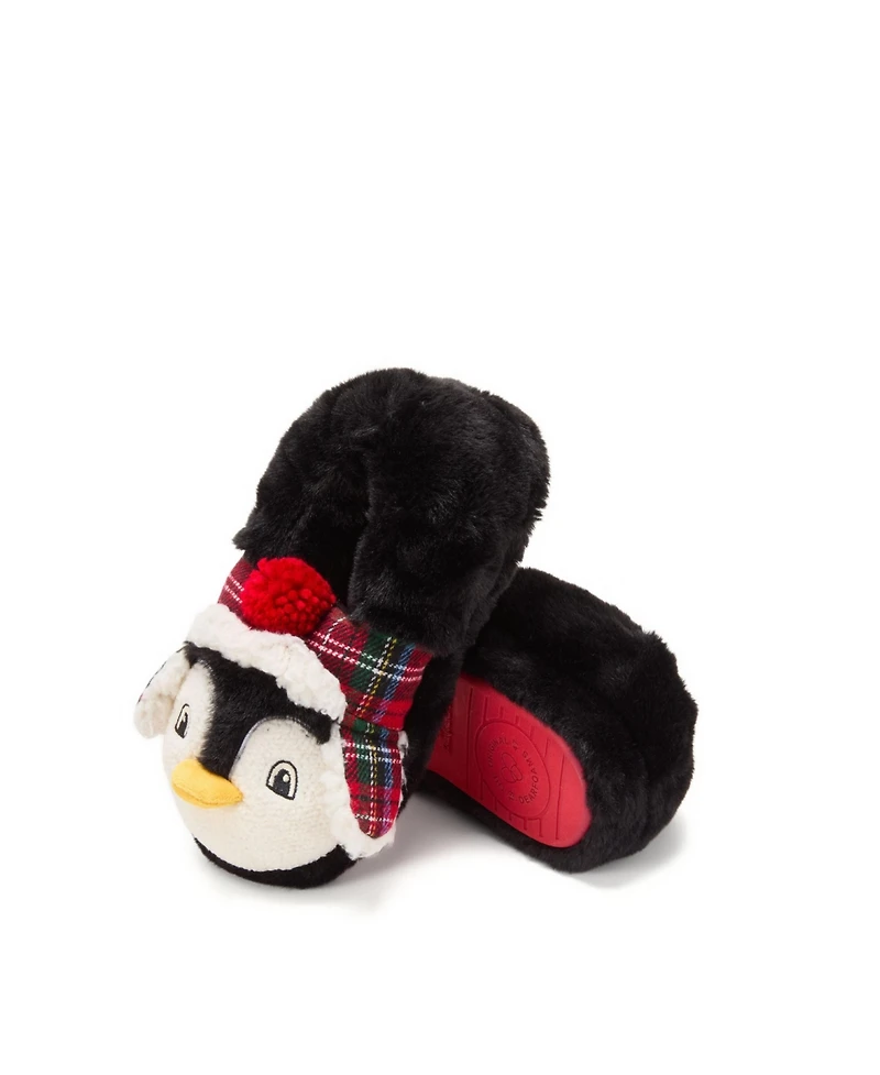 Dearfoams Girls Emery Critter Closed Back Animal Slipper