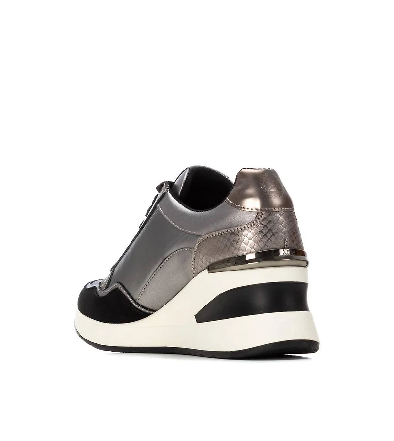 Women's Side Zipper Wedge Sneakers By Xti