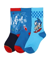 Sonic the Hedgehog Boys Sonic 3-Pack Crew Socks