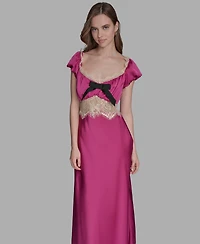Bcbg Women's Cap Sleeve Maxi Lace Dress