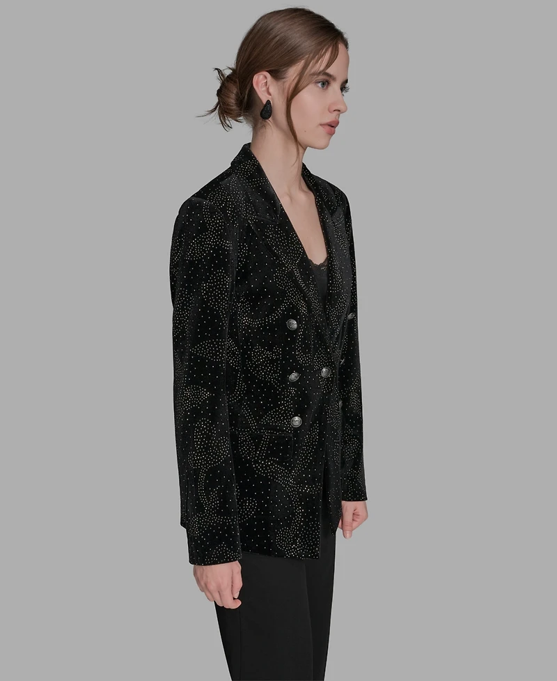 Bcbg Women's Embellished Long Sleeve Blazer