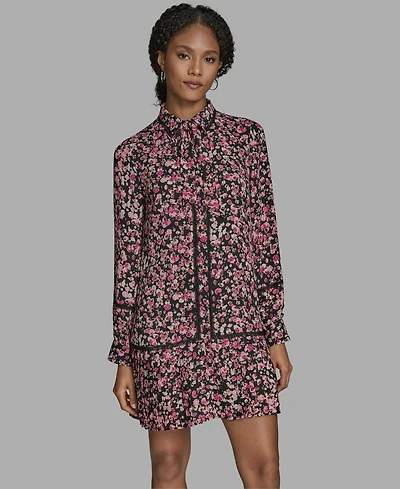 Bcbg Women's Long Sleeve Drop Waist Dress