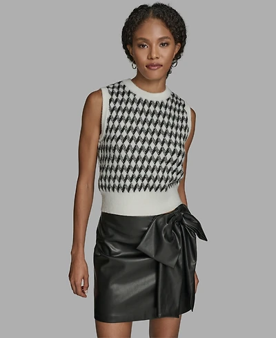 Bcbg Women's Diamond Crewneck Sweater Vest