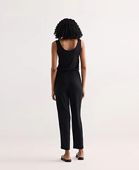 Reistor Women's Relaxed Drawstring Jumpsuit Black