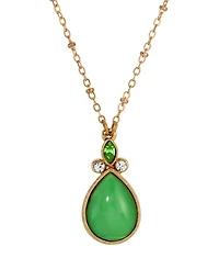 2028 Green Teardrop Crystal Necklace