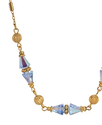 2028 Gold Tone Bead Collar Necklace