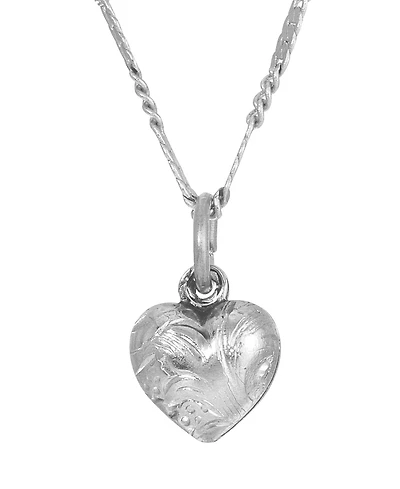 2028 Silver Tone Small Heart Necklace