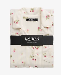 Lauren Ralph Lauren Women's Long Sleeves Notch Collar Pajama Set