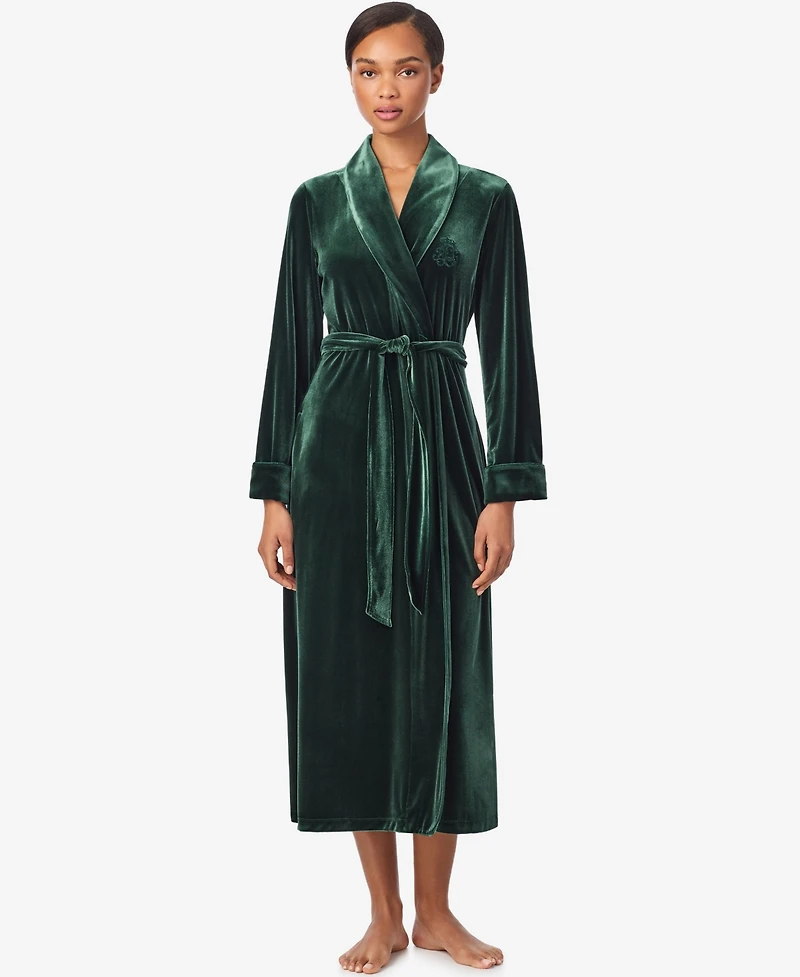 Lauren Ralph Women's Long Sleeves Shawl Collar Robe
