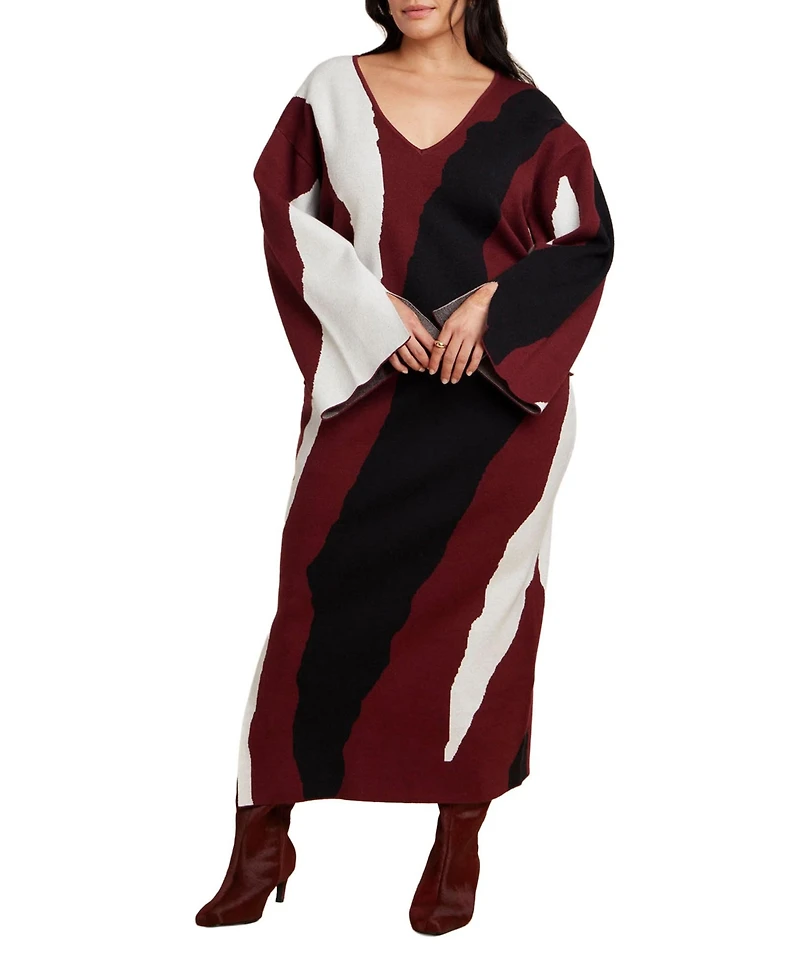 Eloquii Women's Intarsia Sweater Skirt