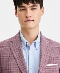 Tommy Hilfiger Men's Modern-Fit Navy Windowpane Blazer