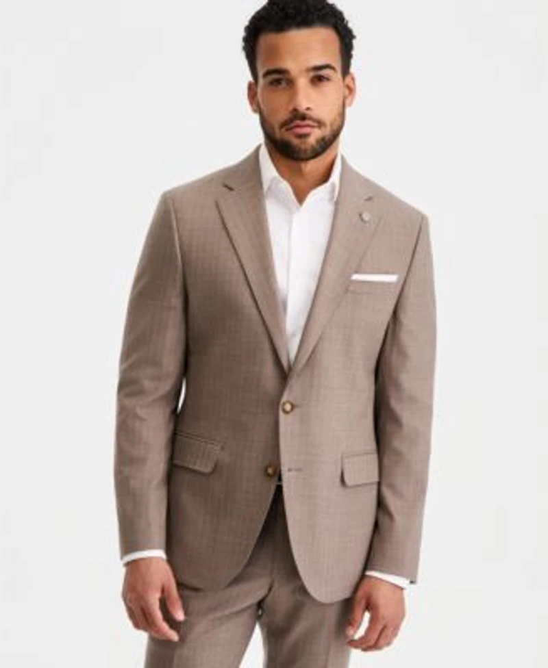 Ted By Ted Baker Mens Modern Fit Tan Suit Separates