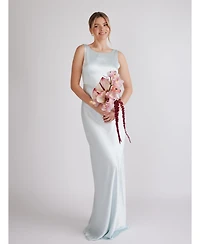 Six Stories Cowl Back Satin Bridesmaid Dress