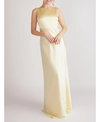 Six Stories Cowl Back Satin Bridesmaid Dress