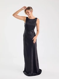 Six Stories Cowl Back Satin Bridesmaid Dress