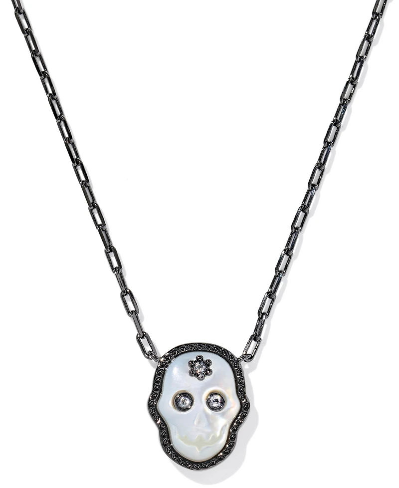 Kendra Scott Gunmetal Skeleton Short Pendant Necklace