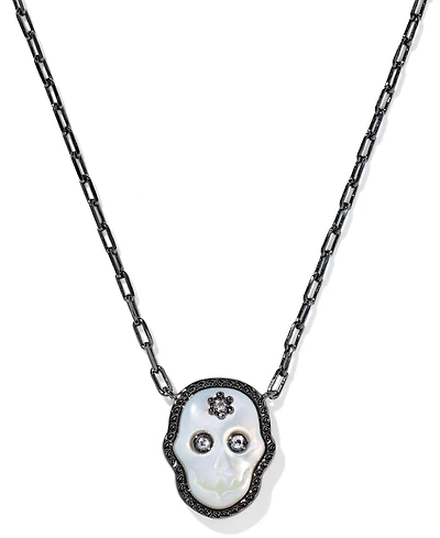 Kendra Scott Gunmetal Skeleton Short Pendant Necklace