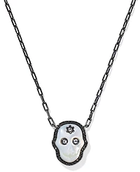 Kendra Scott Gunmetal Skeleton Short Pendant Necklace