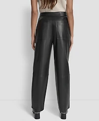 Dkny Jeans Women's High Rise Straight Leg Seamed Pants