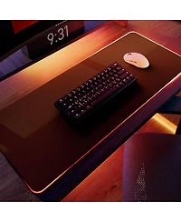 Hyte Hyte Cnvs Intense Play Mat Custom Rgb Led 50-Pixel qRGB Array Waterproof Extended Premium Silky 28 Spi 900mm x 370mm Usb C Gaming Mouse Pad Black