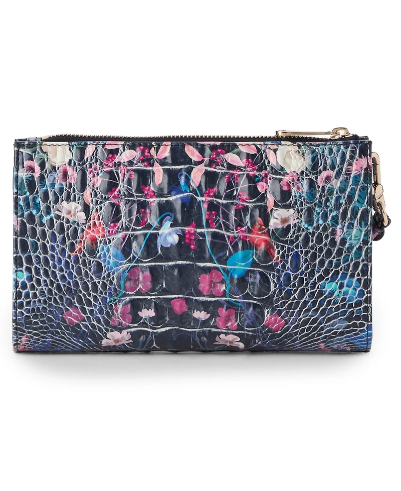 Brahmin Daisy Melbourne Embossed Leather Clutch