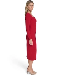 Calvin Klein Women's Long Sleeve Midi Dress